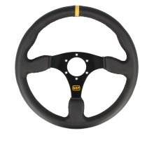 Sportratt Läder Platt 3-Ekrad, Svart QSP Products